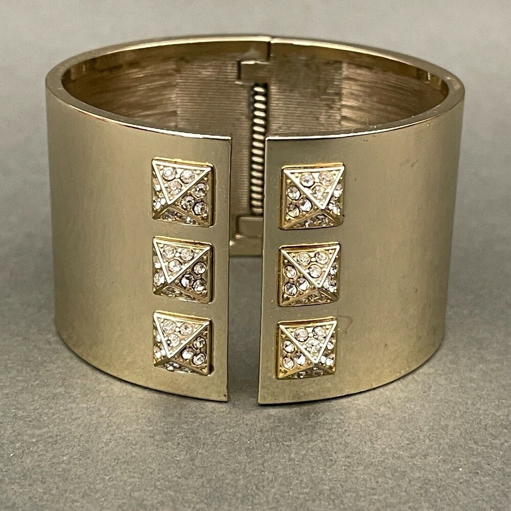 Victoria Secret Gold-tone Rhinestones Women's Fashion Cuff Bracelet NWOT
